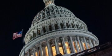 WASHINGTON, DC - DECEMBER 20: The dome of the U.S. Capitol is seen on December 20, 2024 in Washington, DC. The House approved a stopgap funding bill Friday to avert a government shutdown, extending funding into mid-March and including disaster relief, but omitting a debt ceiling suspension sought by President-elect Donald J. Trump after Republican opposition.   Kent Nishimura/Getty Images/AFP (Photo by Kent Nishimura / GETTY IMAGES NORTH AMERICA / Getty Images via AFP)