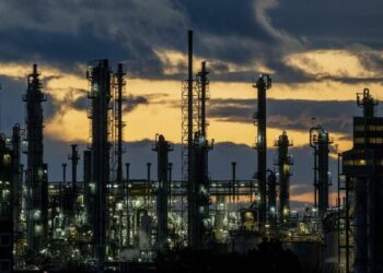 Chimneys and pipes are pictured on the BASF chemical plant in Ludwigshafen, Germany, Tuesday, Sept. 27, 2022. (AP Photo/Michael Probst)/PRO130/22270689709874//2209272116